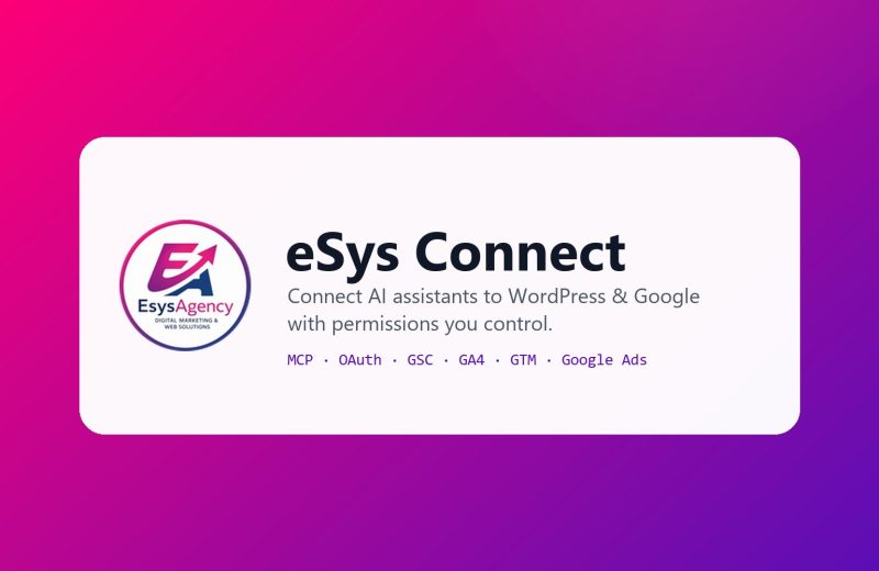eSys Connect — connect AI assistants to WordPress and Google